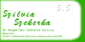 szilvia szekerka business card